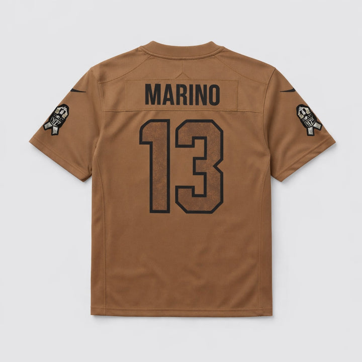 Marino 13 Miami Dolphins Brown Salute To Service Football Jersey