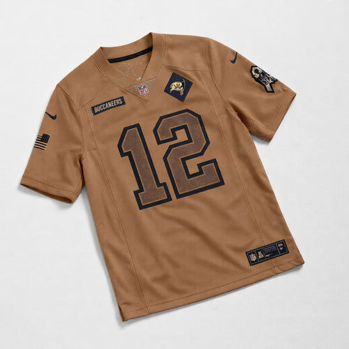 Brady 12 Tampa Bay Brown Football Jersey - 1