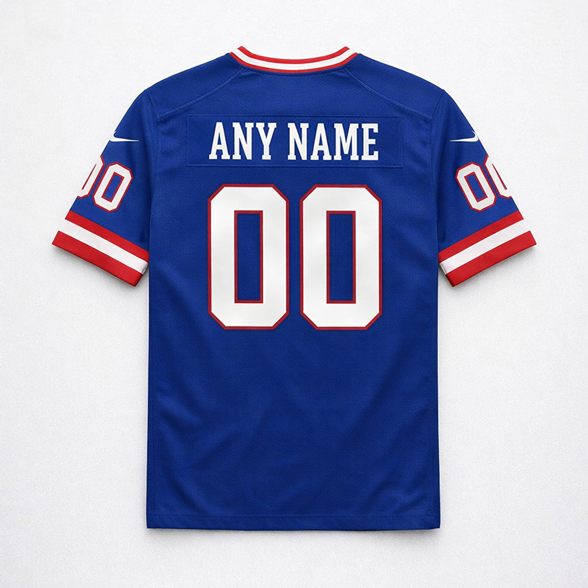 Royal Blue Any Name 00 Giants Football Jersey - 2