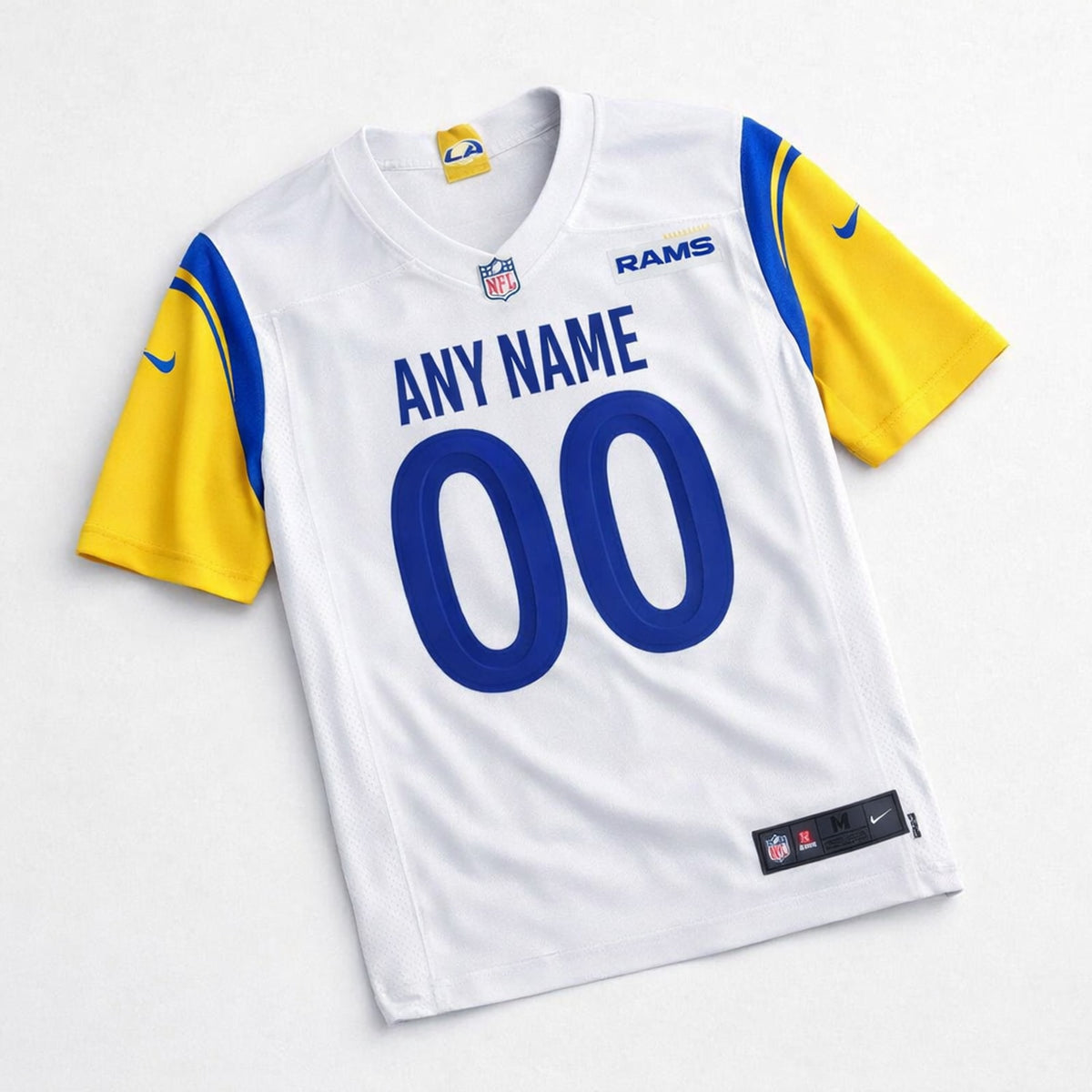 White Football Jersey - Custom Name and Number - 3