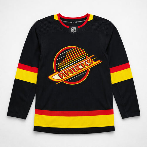 Black Vancouver Canucks Custom Hockey Jersey - 1