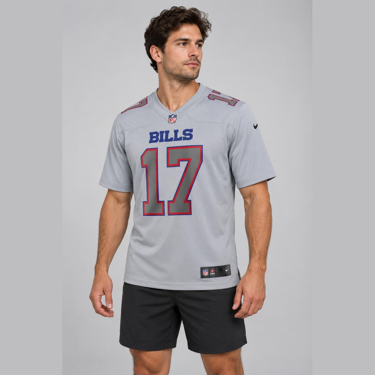 Allen 17 Buffalo Gray Football Jersey - 4