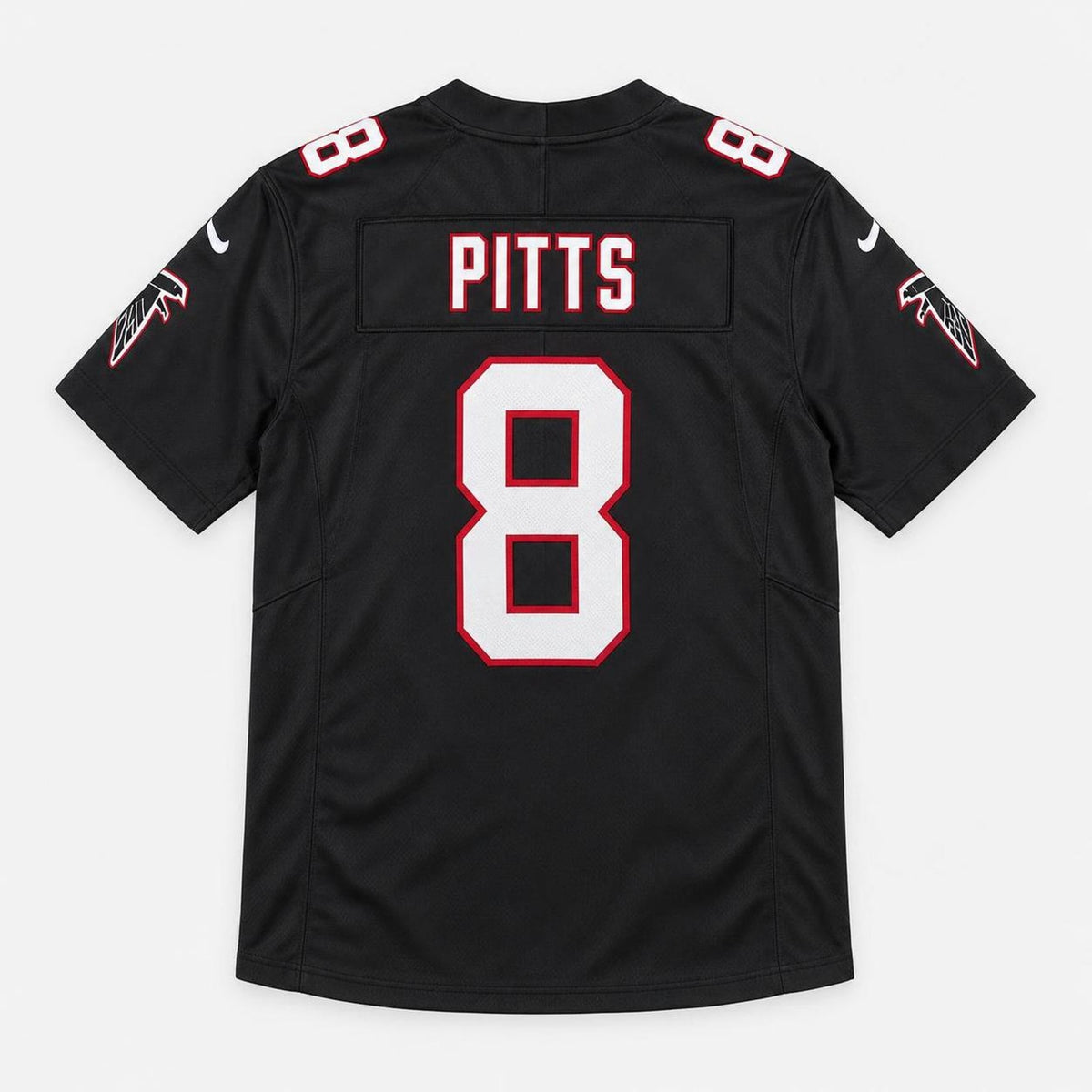 Pitts 8 Black Football Jersey - 6