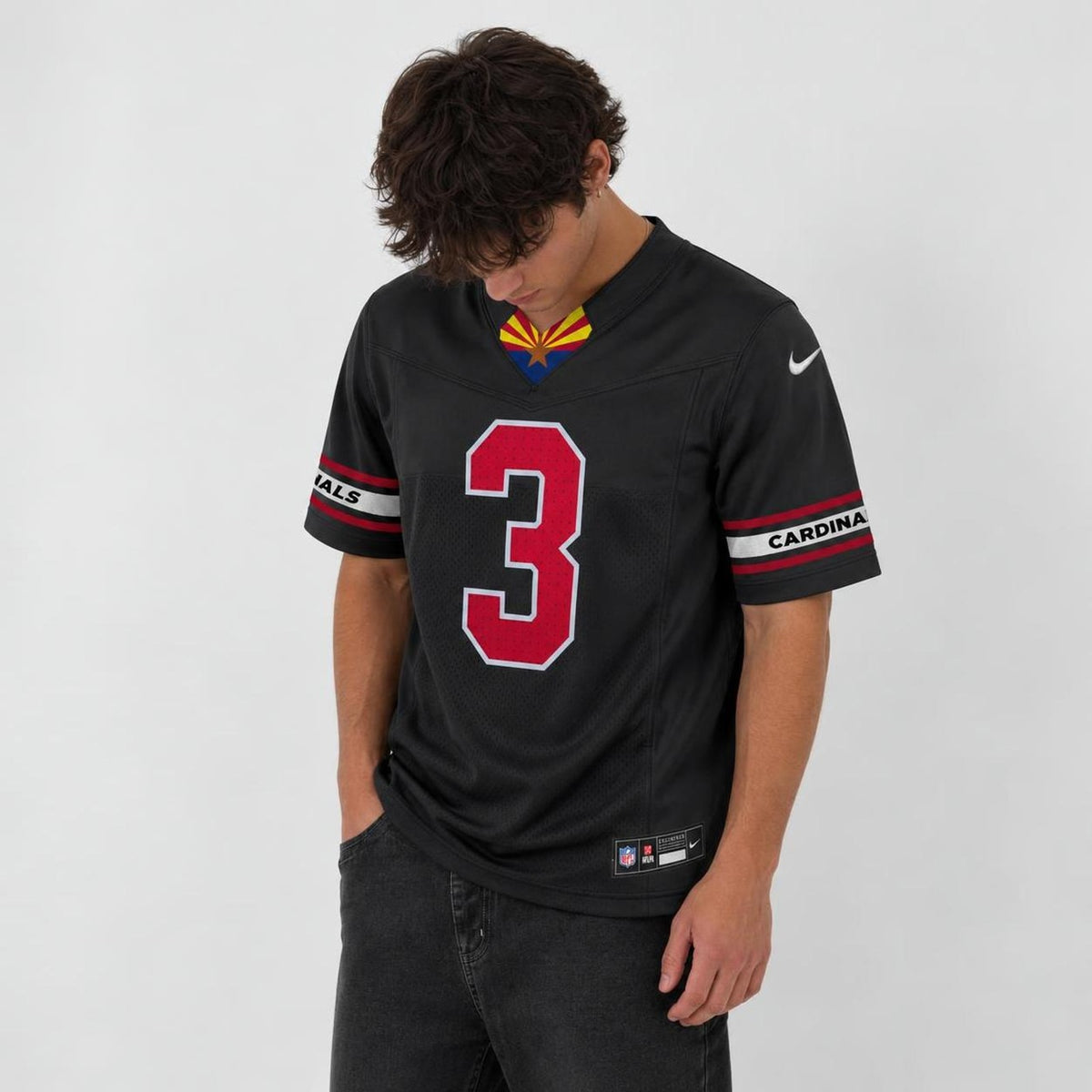 Baker 3 Black Football Jersey - 2