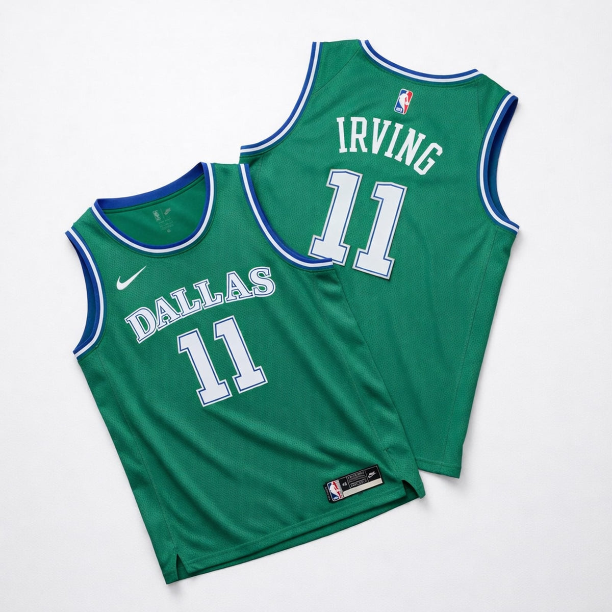 Irving 11 Dallas Basketball Jersey Green - 3