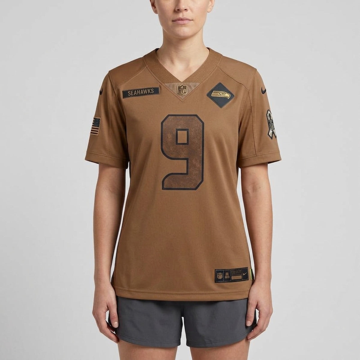 Walker Iii 9 Seattle Football Jersey Brown - 5