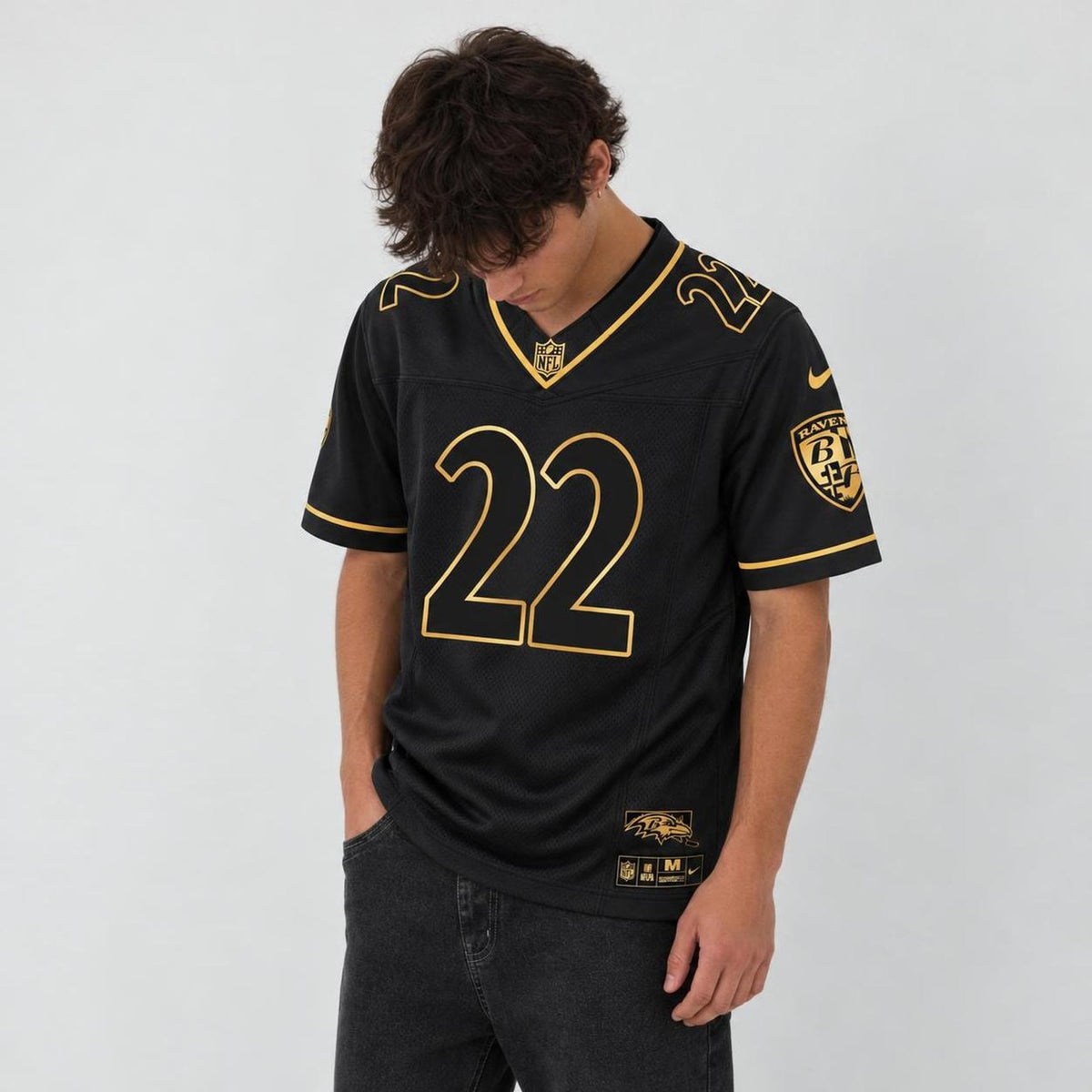 Henry 22 Black Gold Football Jersey - 3