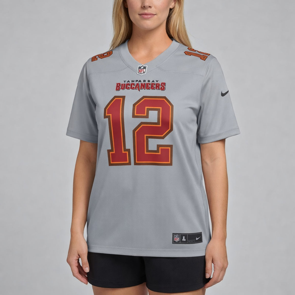 Brady 12 Tampa Bay Gray Football Jersey - 5