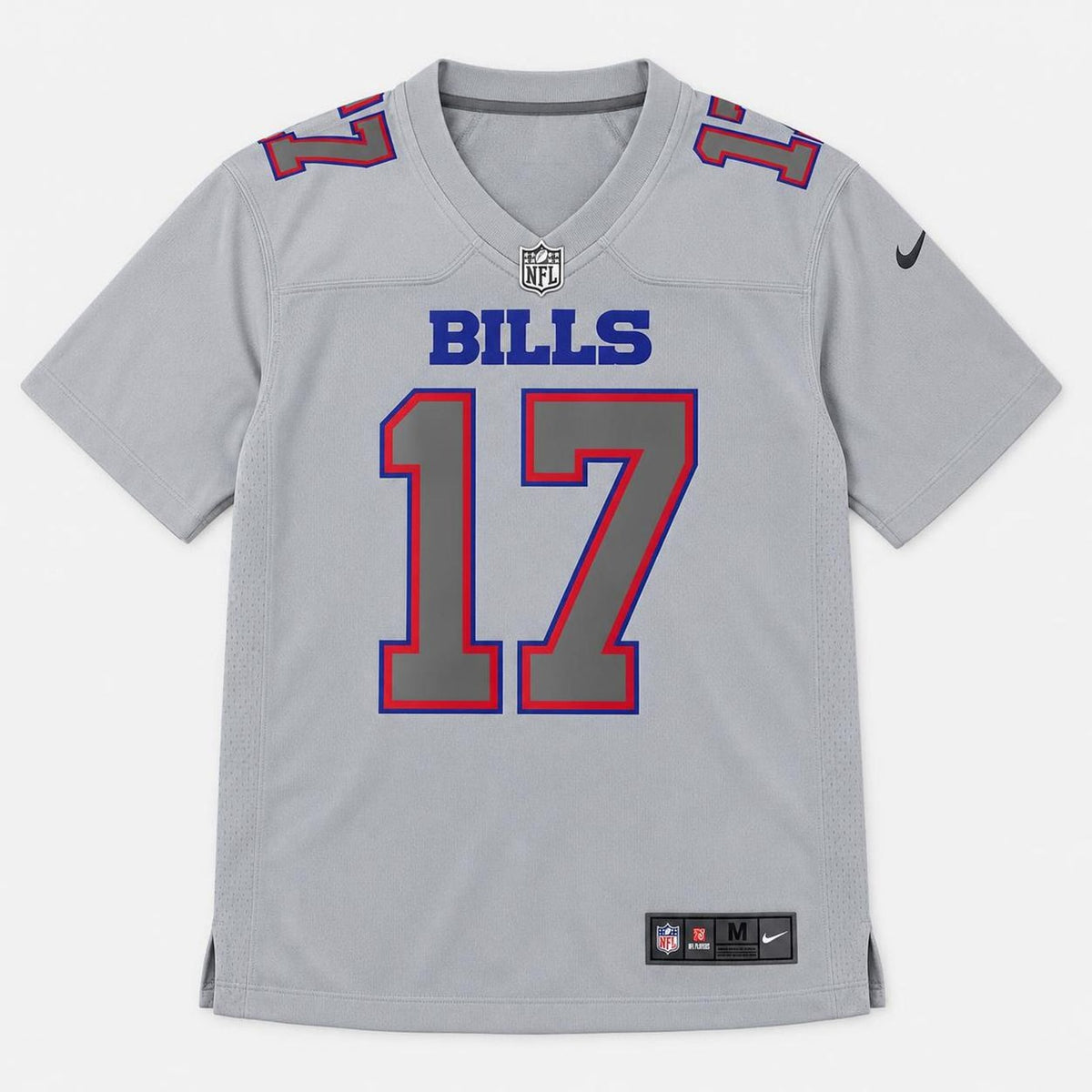 Allen 17 Buffalo Gray Football Jersey - 1