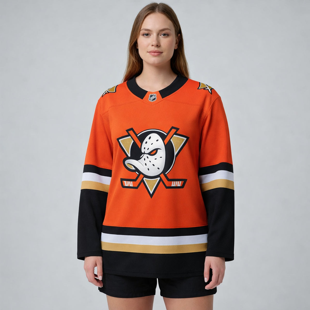 Anaheim Ducks Hockey Jersey Orange Classic - 5