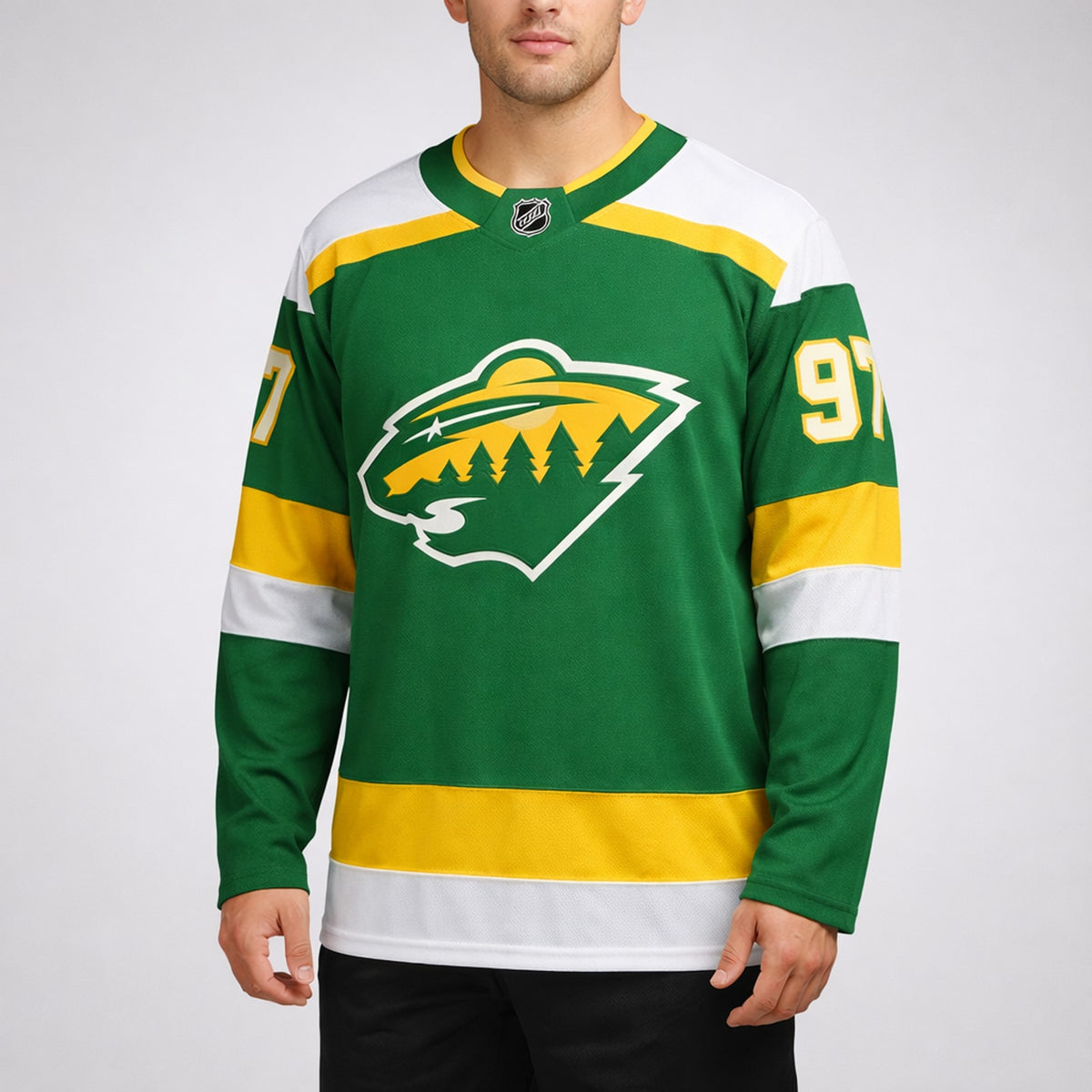Kaprizov 97 Wild Green Hockey Jersey - 4