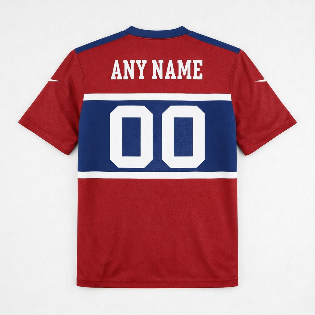 Red Blue Custom Football Jersey – Name and Number - 2