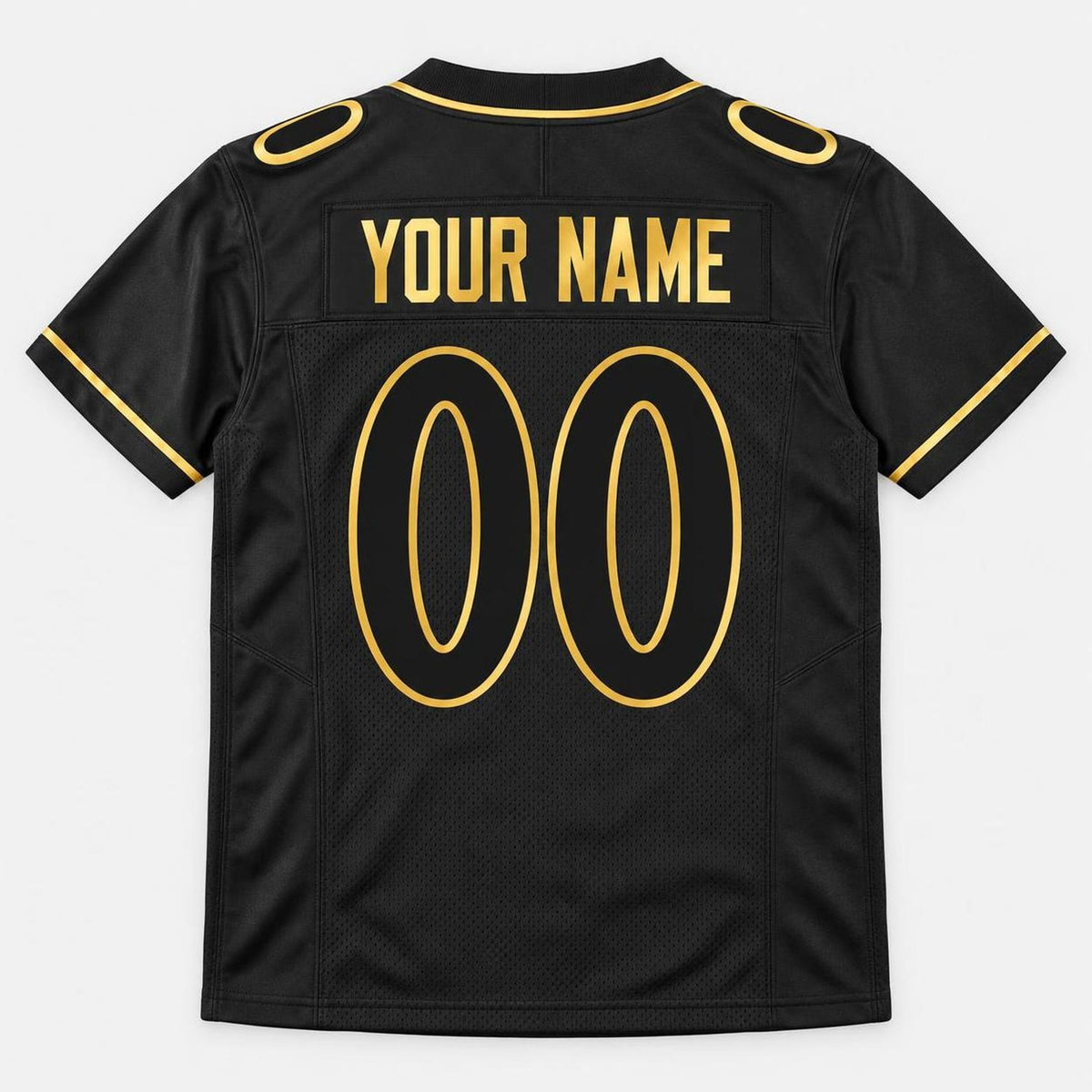 Black Gold Football Jersey - Custom Name and Number - 9
