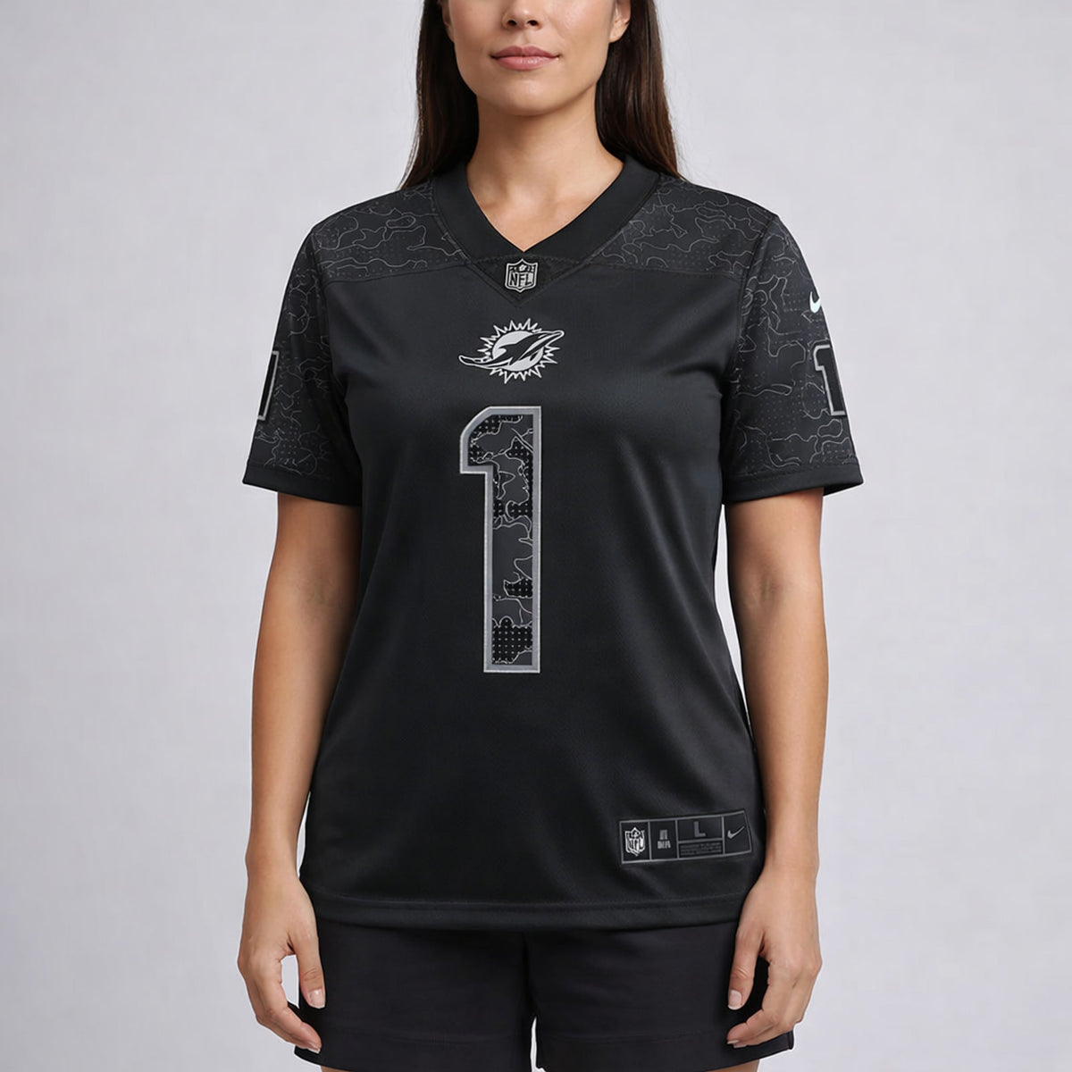 Tagovailoa 1 Dolphins Black Football Jersey - 5