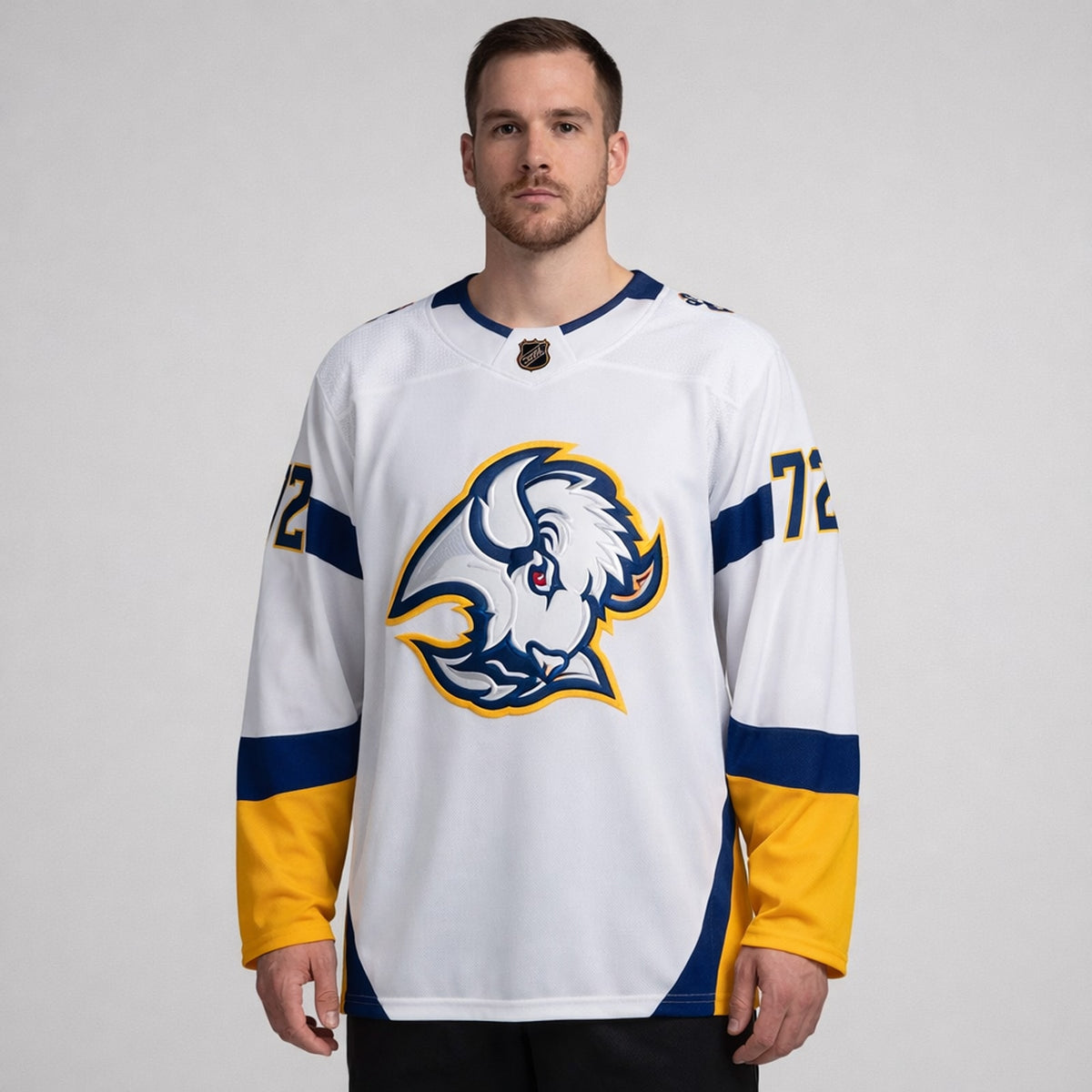 Thompson 72 Buffalo Retro Hockey Jersey White - 4