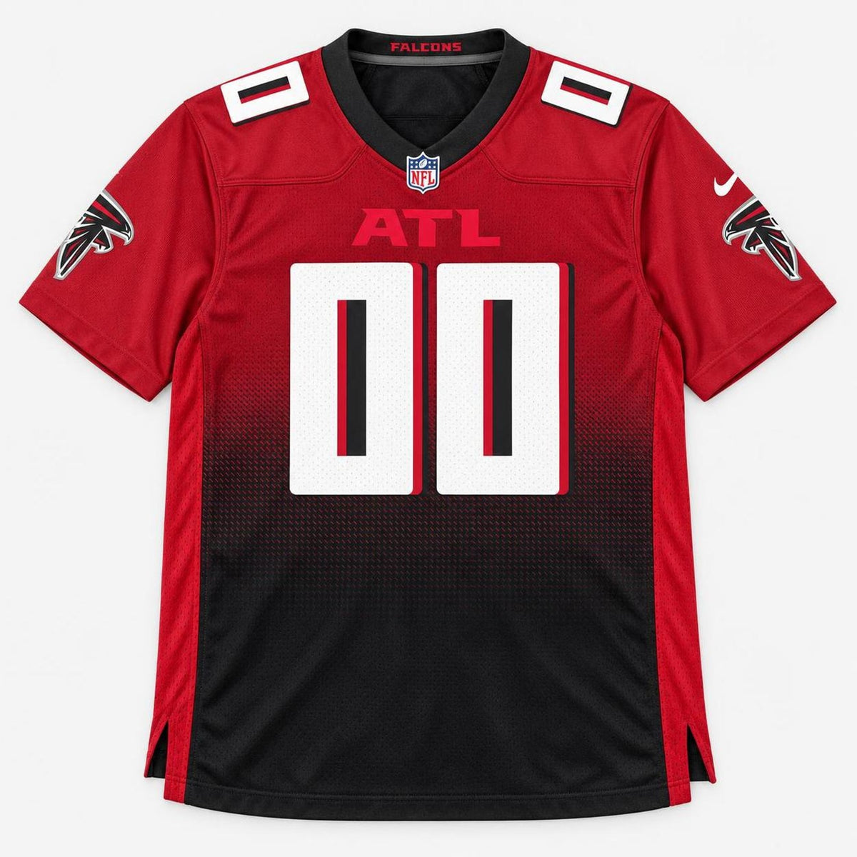 Atl Red Black Football Jersey - Custom Name and Number - 1