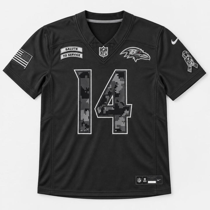 Hamilton 14 Black Football Jersey