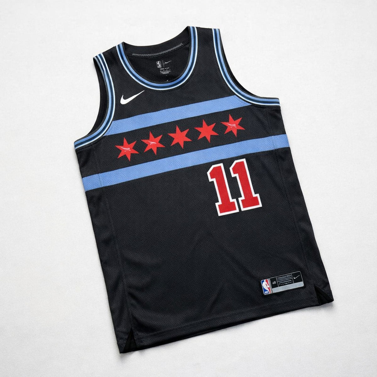 DeRozan 11 Chicago Basketball Jersey Black Blue - 3