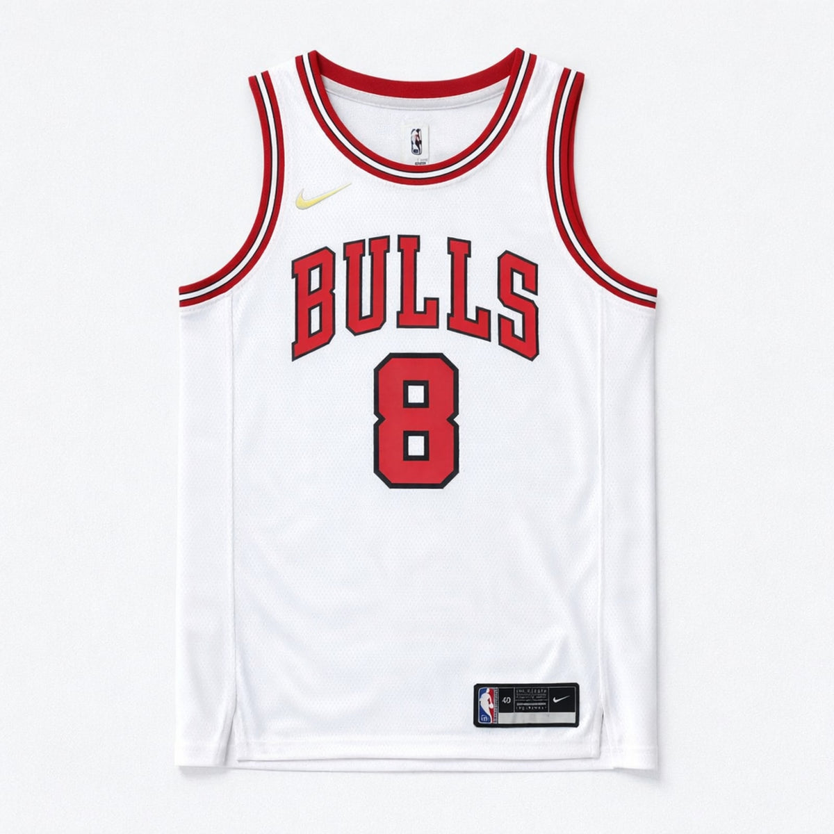 Lavine 8 Bulls Basketball Jersey White - 1