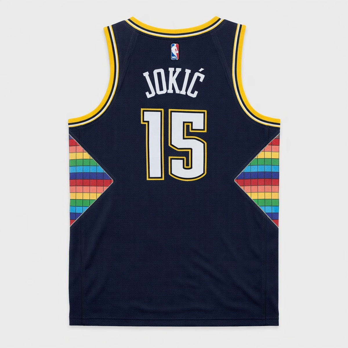 Jokić 15 Denver Navy Rainbow Basketball Jersey - 2