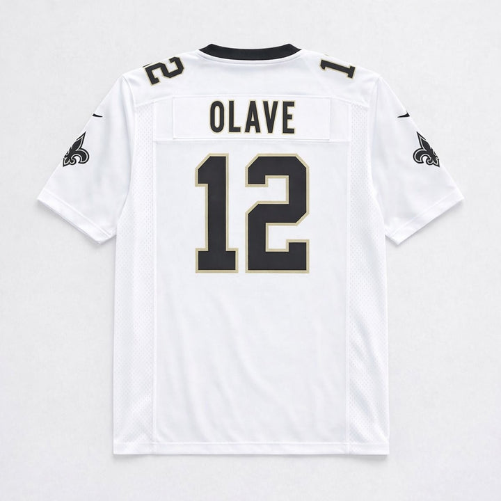 Olave 12 New Orleans Football Jersey White