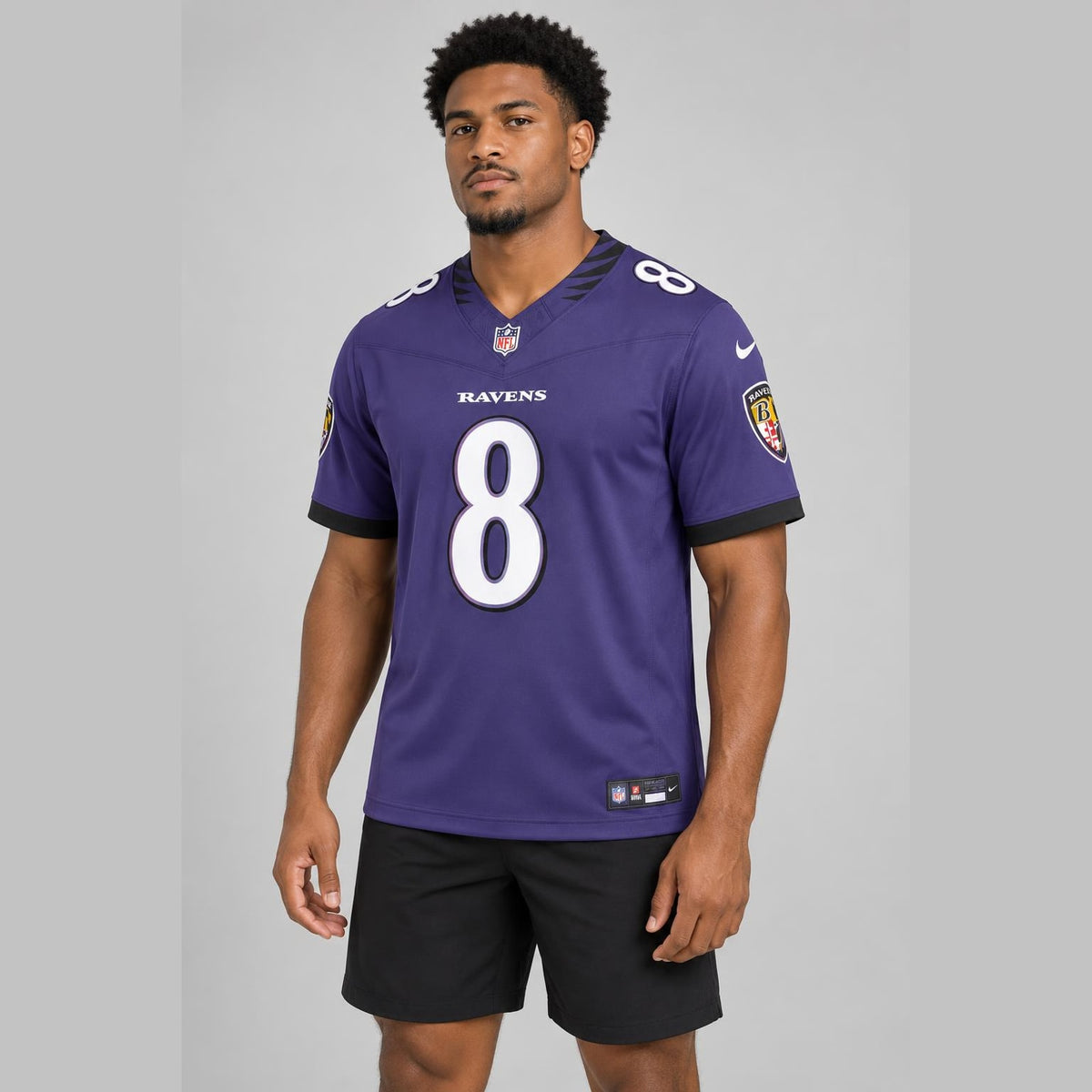 Jackson 8 Purple Football Jersey - 3