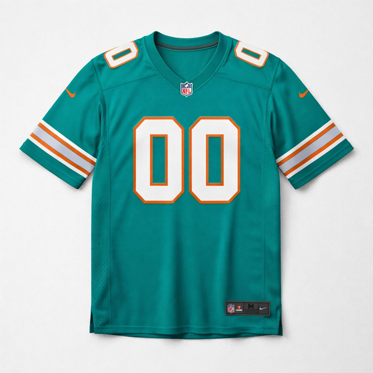 Miami Dolphins Aqua Custom Football Jersey 00 - 1