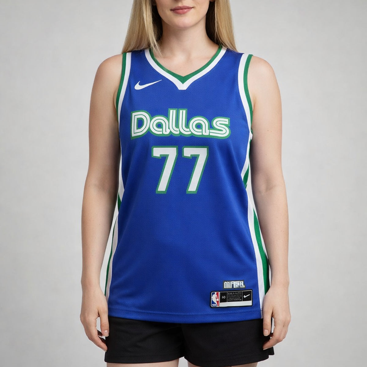 Dončić 77 Dallas Basketball Jersey Blue Green - 5