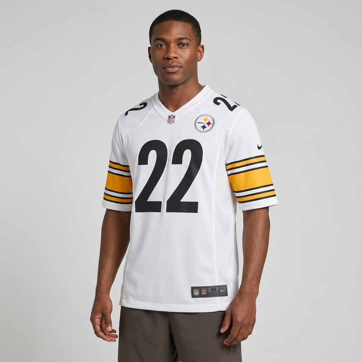 Harris 22 Pittsburgh Football Jersey White - 4