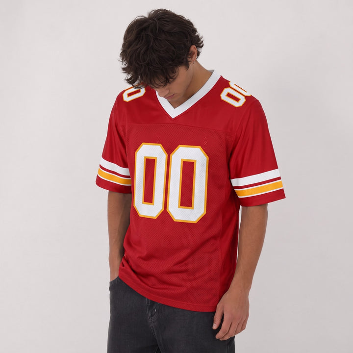 Custom Red Football Jersey – Personalized Team Name and Number