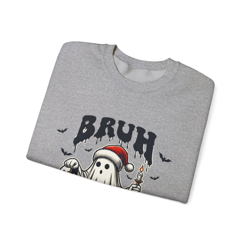 Sport Grey crewneck sweatshirt folded to show the bats above print