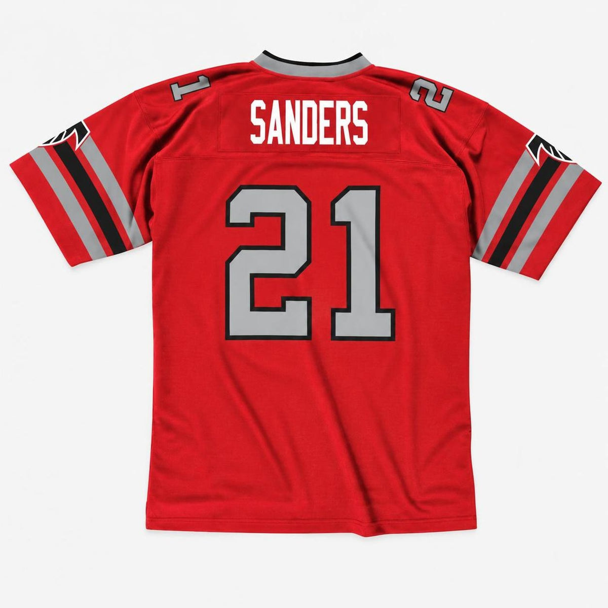Sanders 21 Red Throwback Football Jersey - 6