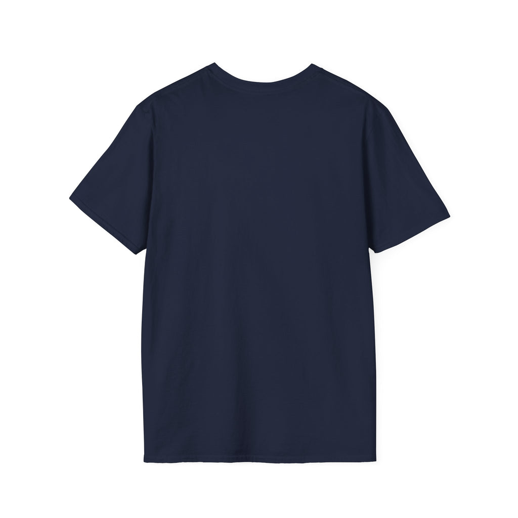 Navy t-shirt, plain back — hand-lettered A Girl's Gotta Have Options on the front