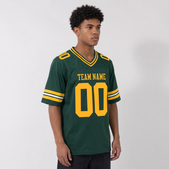 Green Gold Heritage Football Jersey – Custom Name and Number