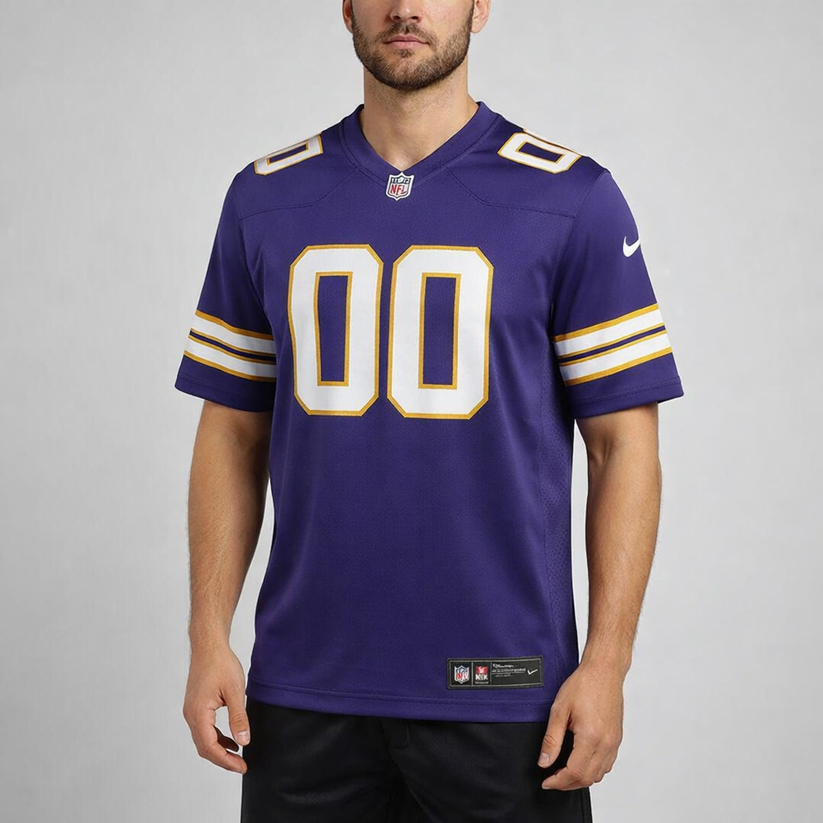 Minnesota Purple Custom Football Jersey 00 - 4