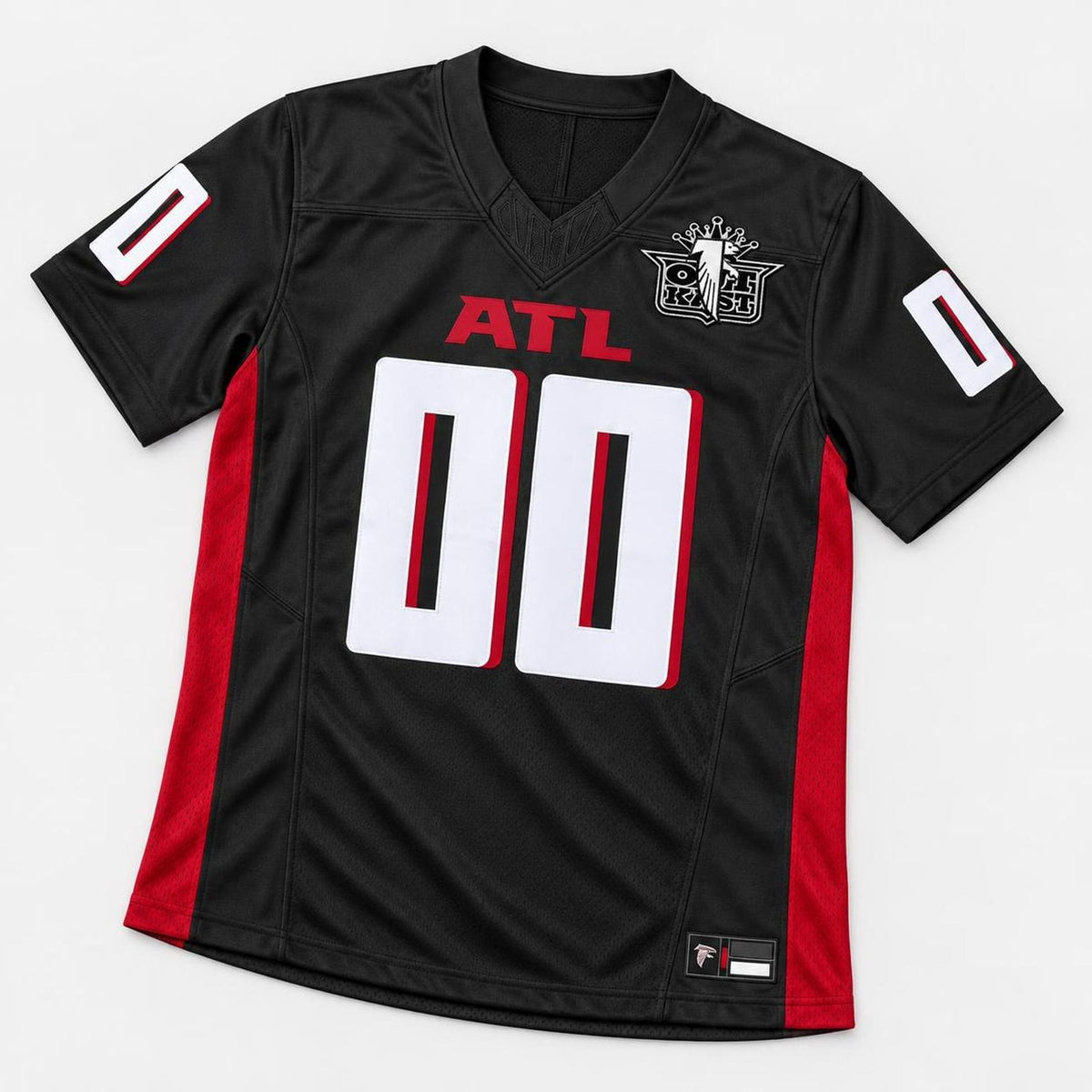Atl Black Red Football Jersey - Custom Name and Number - 9