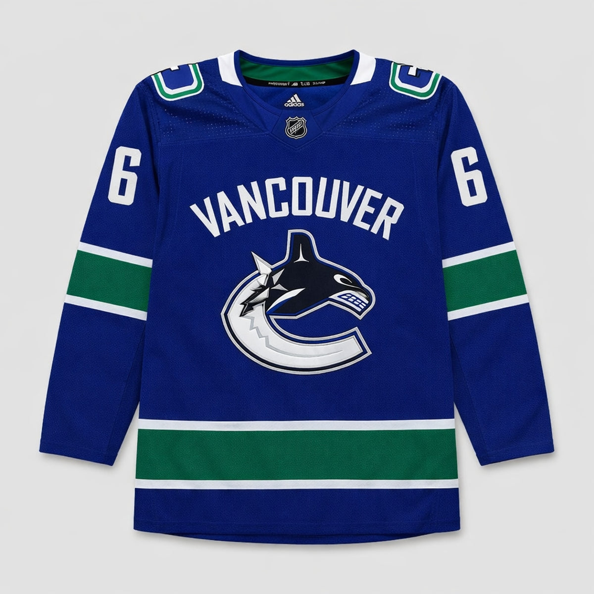 Boeser 6 Vancouver Hockey Jersey Blue Green - 1