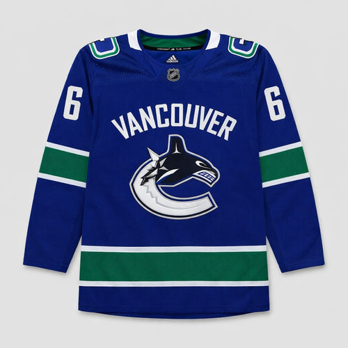 Boeser 6 Vancouver Hockey Jersey Blue Green - 1
