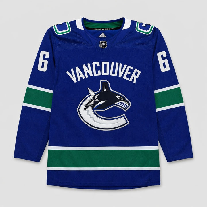 Boeser 6 Vancouver Hockey Jersey Blue Green