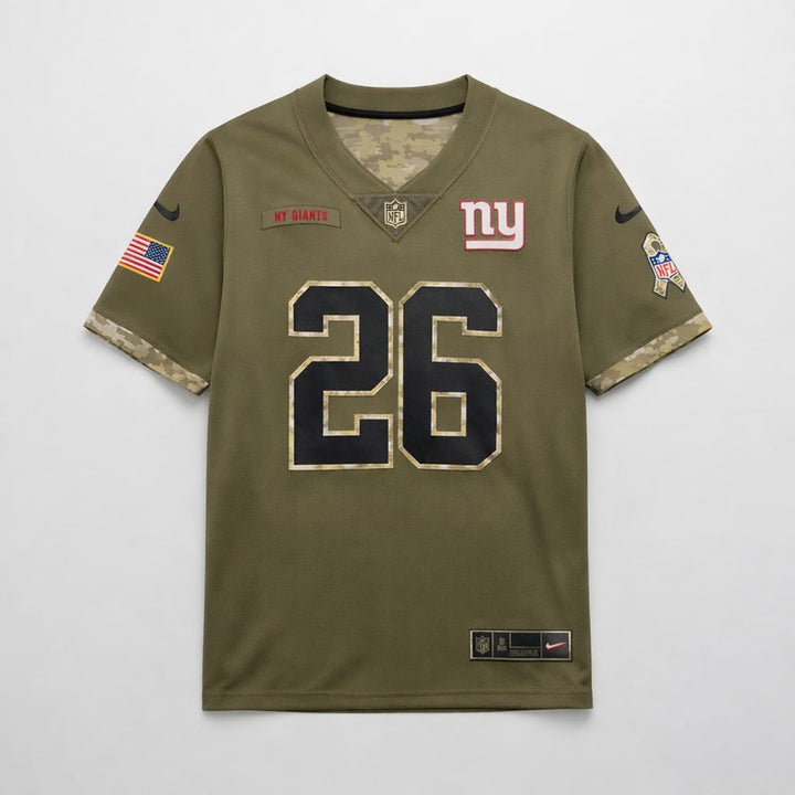 Barkley 26 New York Giants Football Jersey Olive