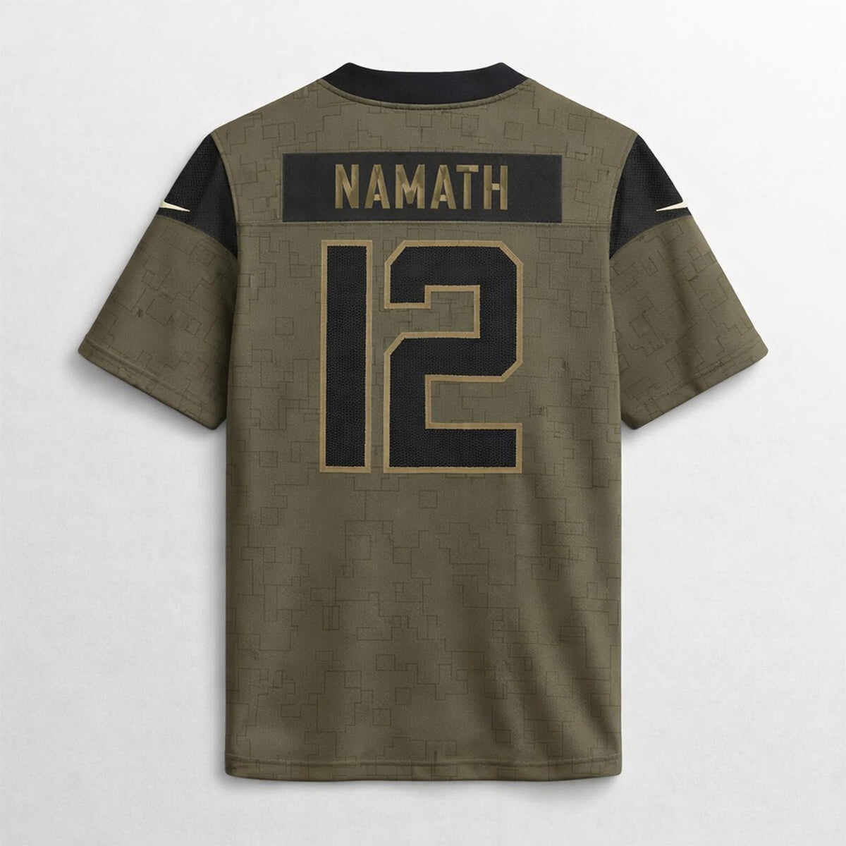 Namath 12 New York Football Jersey Olive - 2