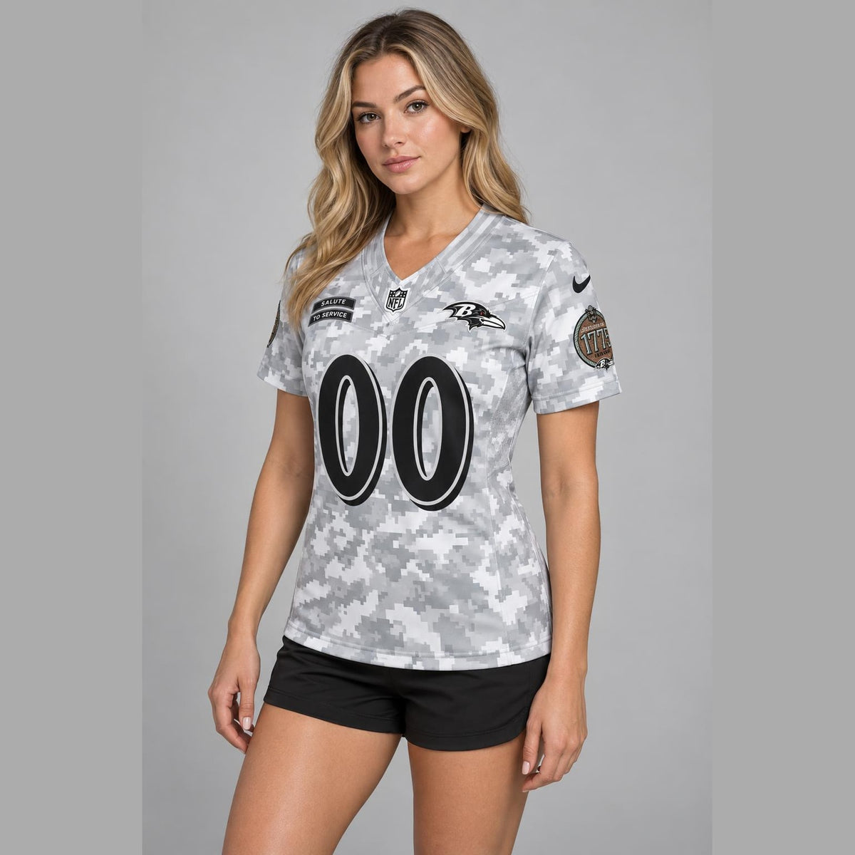Gray Camo Football Jersey - Custom Name and Number - 4