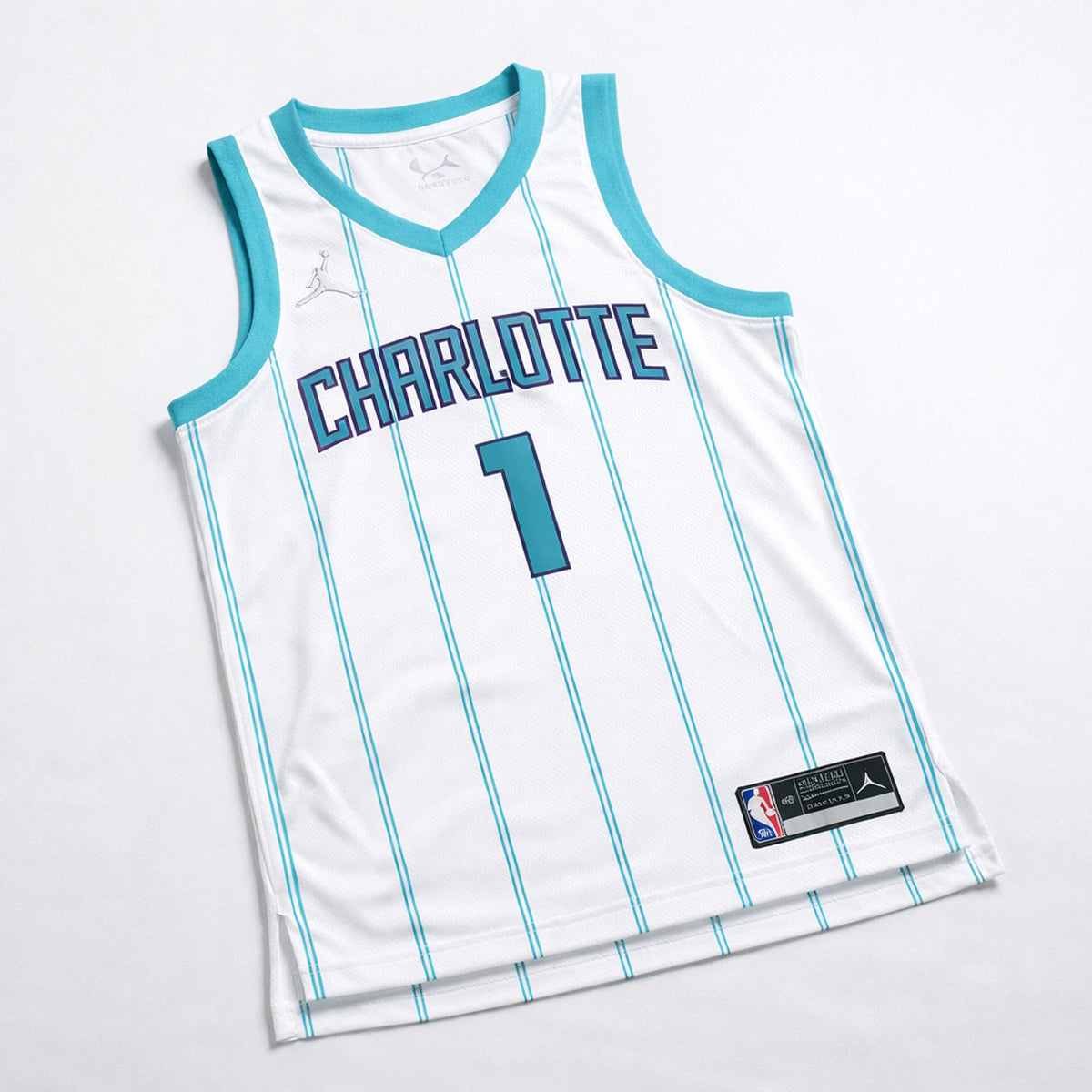 Ball 1 Charlotte White Basketball Jersey - 3