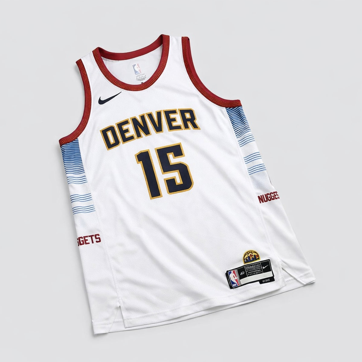 Jokić 15 Denver White Basketball Jersey - 3