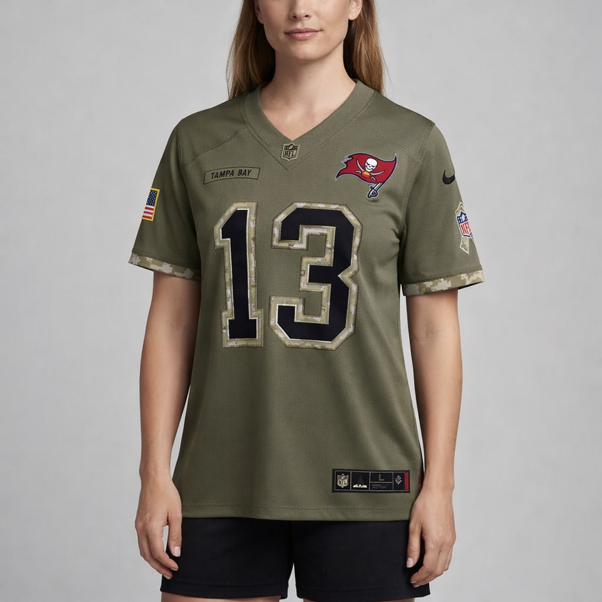 Evans 13 Tampa Bay Olive Football Jersey - 5