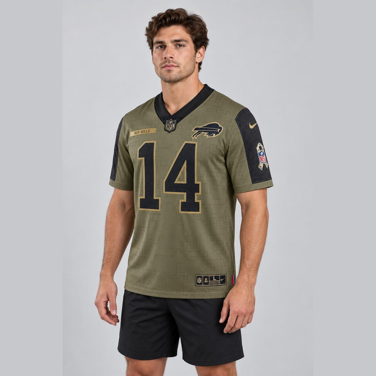 Diggs 14 Buffalo Olive Football Jersey - 4