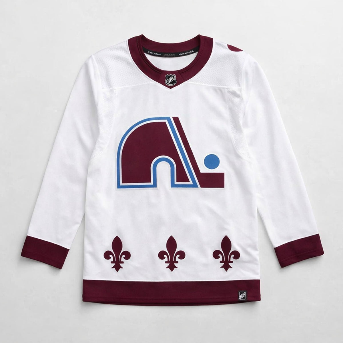 Makar 8 Avalanche Hockey Jersey White Burgundy - 1
