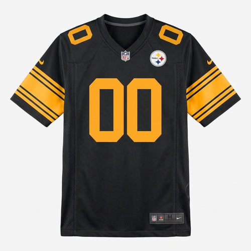 Black Gold Gridiron Football Jersey – Custom Name and Number - 1