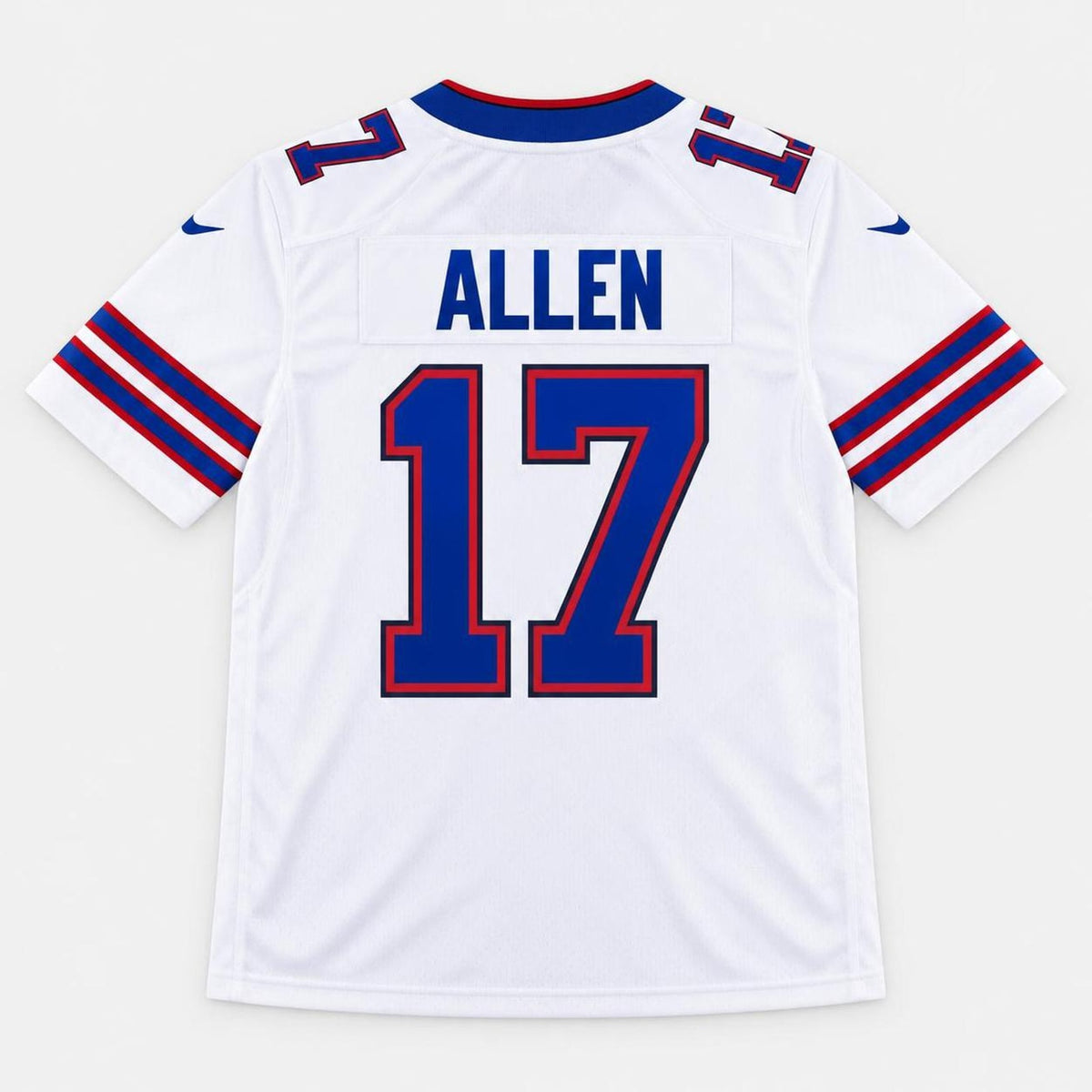 Allen 17 Bills White Football Jersey - 6