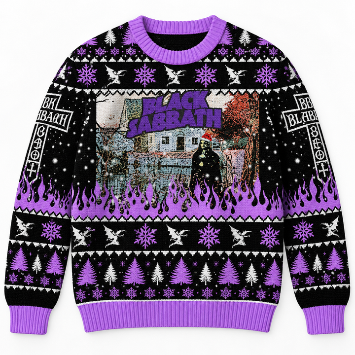 Black Sabbath Christmas Ugly Sweater Heavy Metal Rock Band Sweatshirt